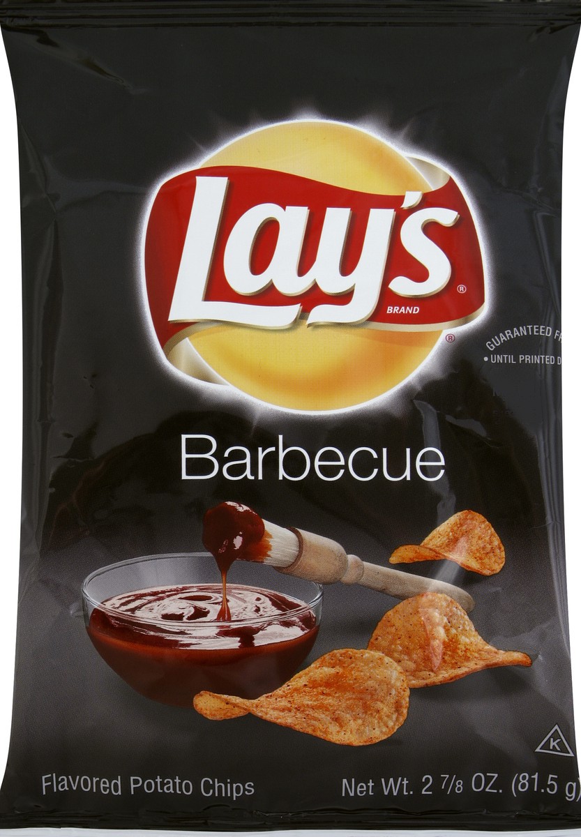 slide 5 of 6, Lay's Barbecue Flavored Potato Chips 2.88 Ounce Plastic Bag, 2.875 oz