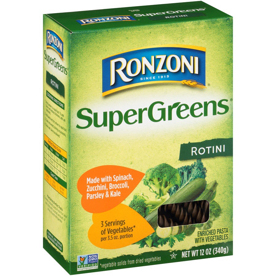 slide 2 of 8, Ronzoni Super Greens Rotini, 12 oz