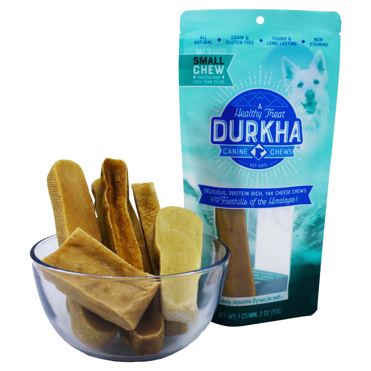 slide 2 of 3, Durkha Himalayan Yak Chew For Dogs and Puppies, Small, 1 ct