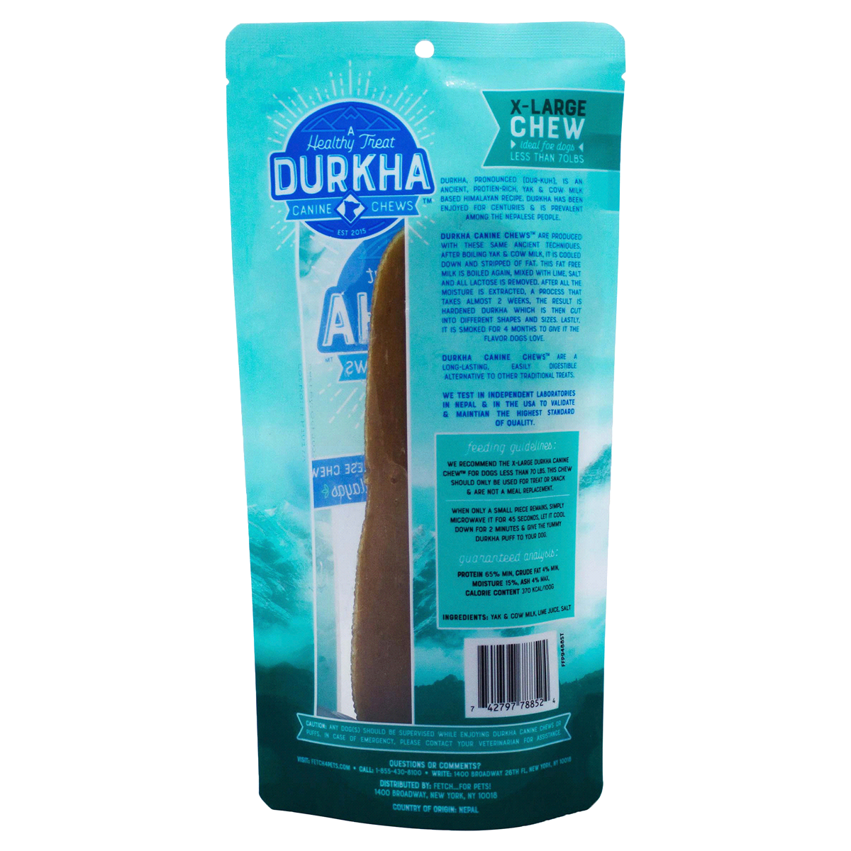 slide 3 of 3, Durkha X-Large Himalayan Yak Chew For Dogs, 1 ct