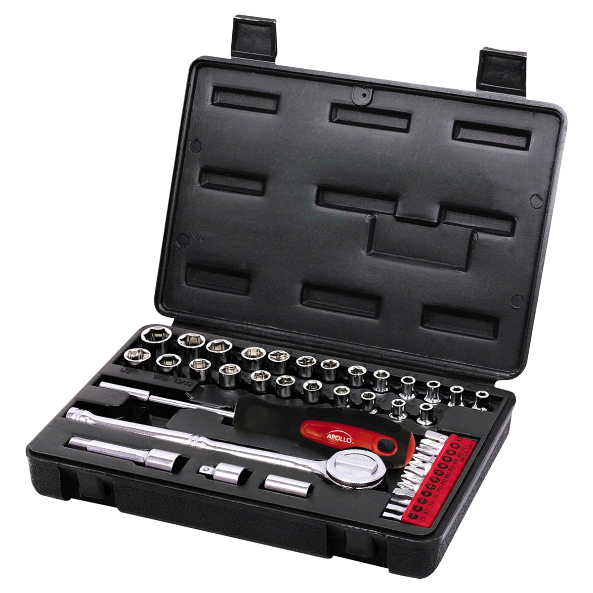 slide 2 of 2, Apollo All Purpose Socket Set, 41 ct