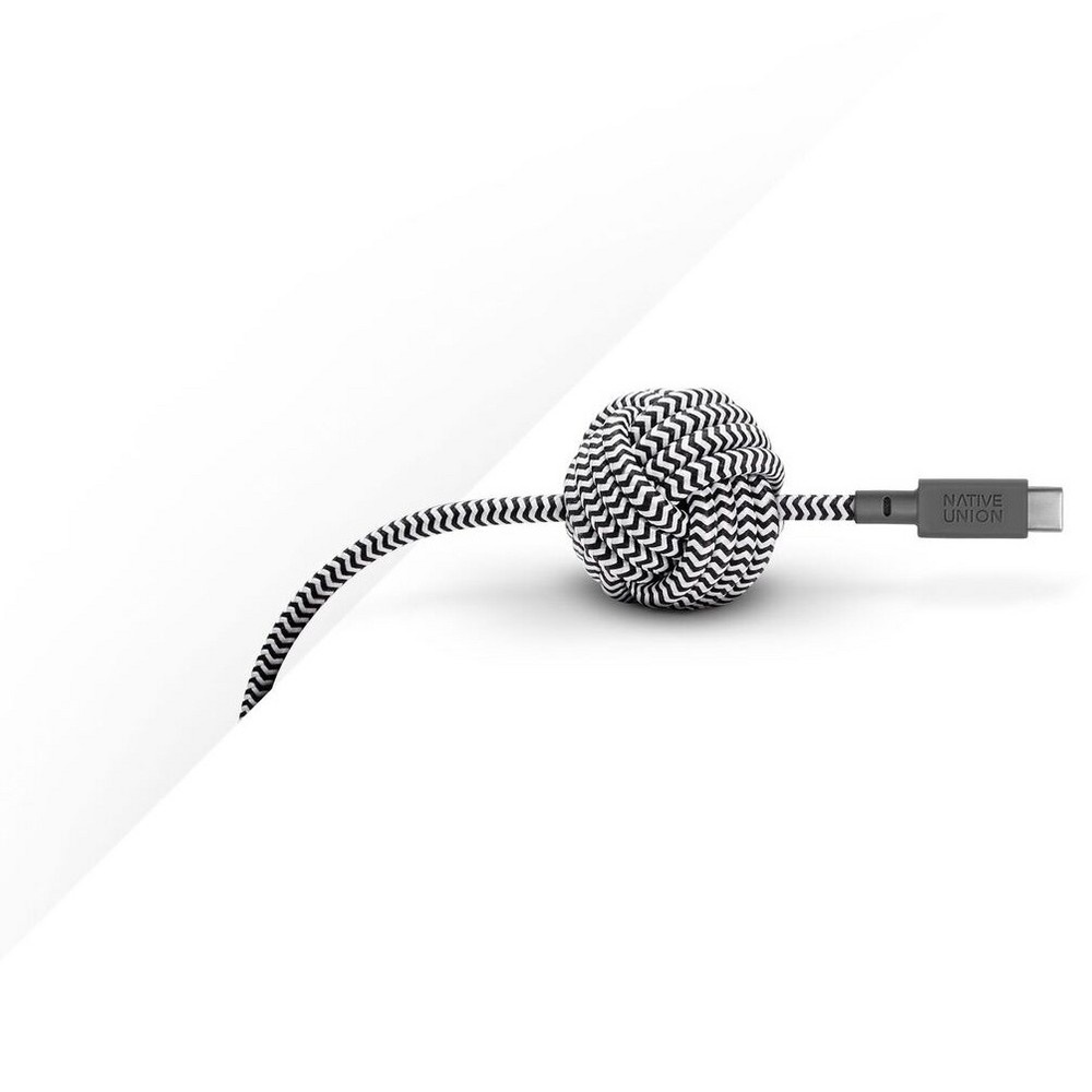 slide 2 of 4, Native Union USB Type-C Night Cable A-C - Zebra, 1 ct