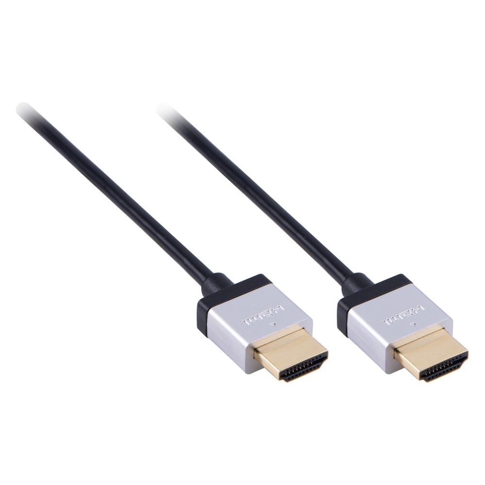 slide 3 of 4, Phillips Ultra Thin Basic HDMI High Speed Cable with Ethernet Black, 8 ft