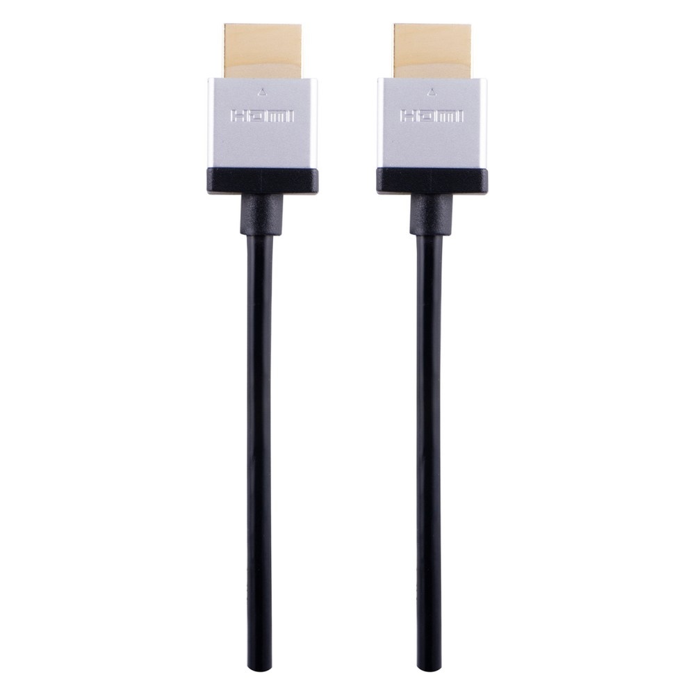 slide 4 of 4, Phillips Ultra Thin Basic HDMI High Speed Cable with Ethernet Black, 8 ft