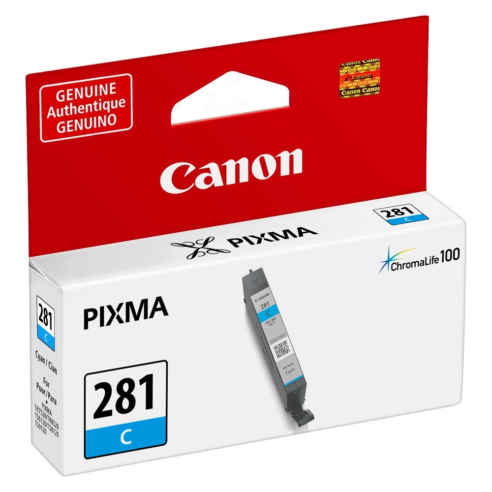 slide 2 of 2, Canon ClI-281 Single Pixma Ink Cartridge - Cyan (2088C005), 1 ct