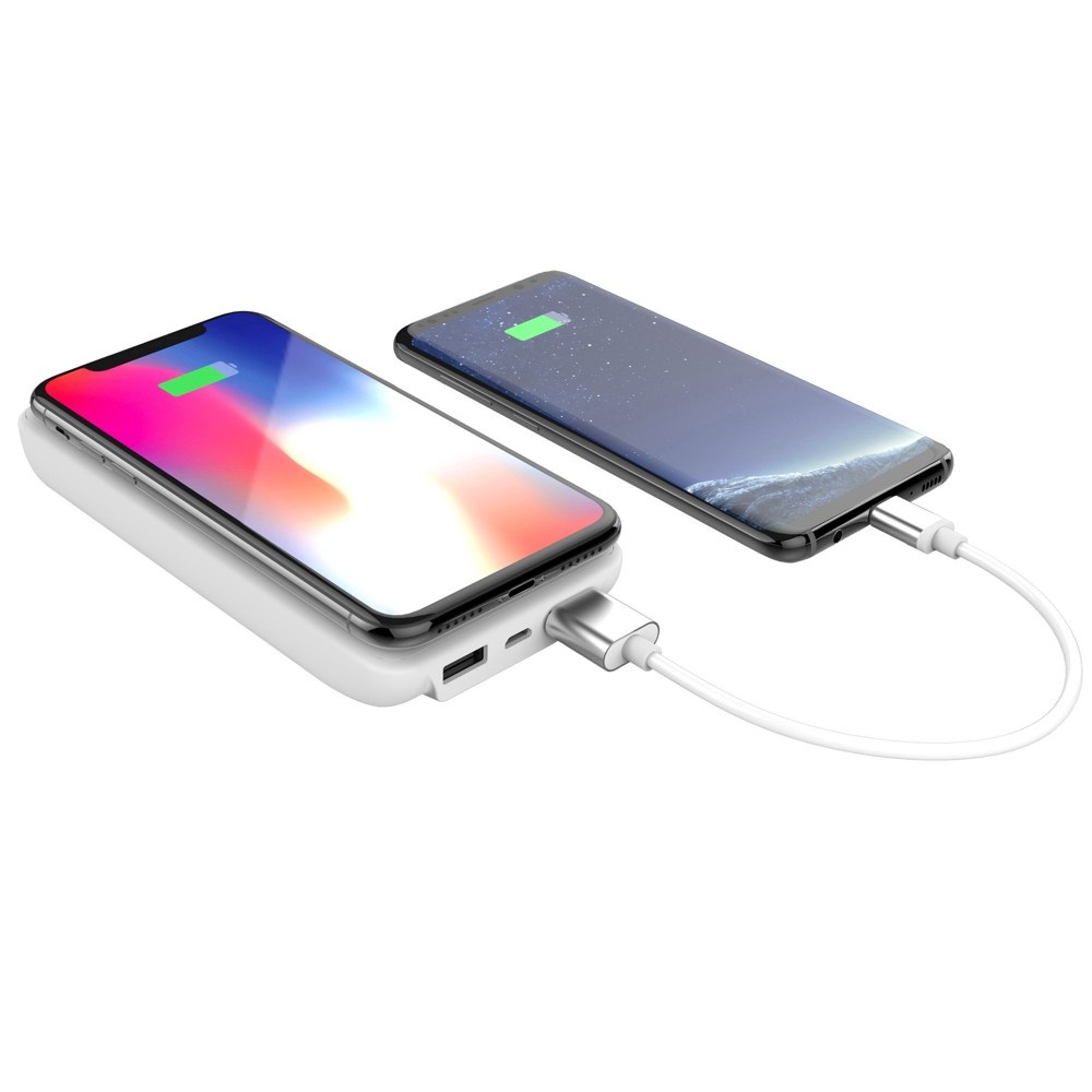 slide 3 of 3, myCharge Unplugged5K Wireless Charger + Power Bank - White, 1 ct