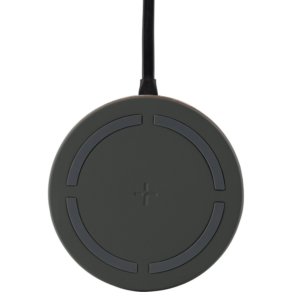 slide 4 of 5, TYLT Wireless Charging Pad & Stand - Gray/Woodgrain, 1 ct