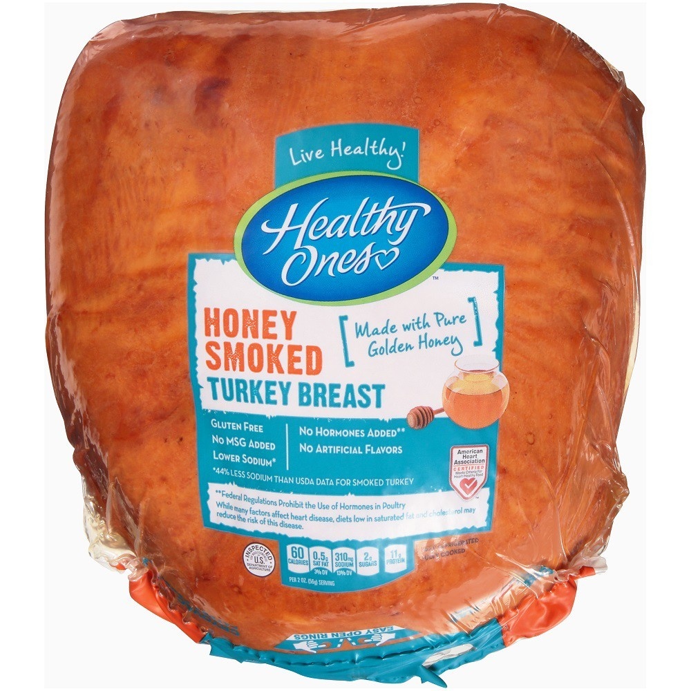 slide 1 of 4, Healthy Ones Honey Smoked Turkey Breast - Deli Fresh Sliced, per lb