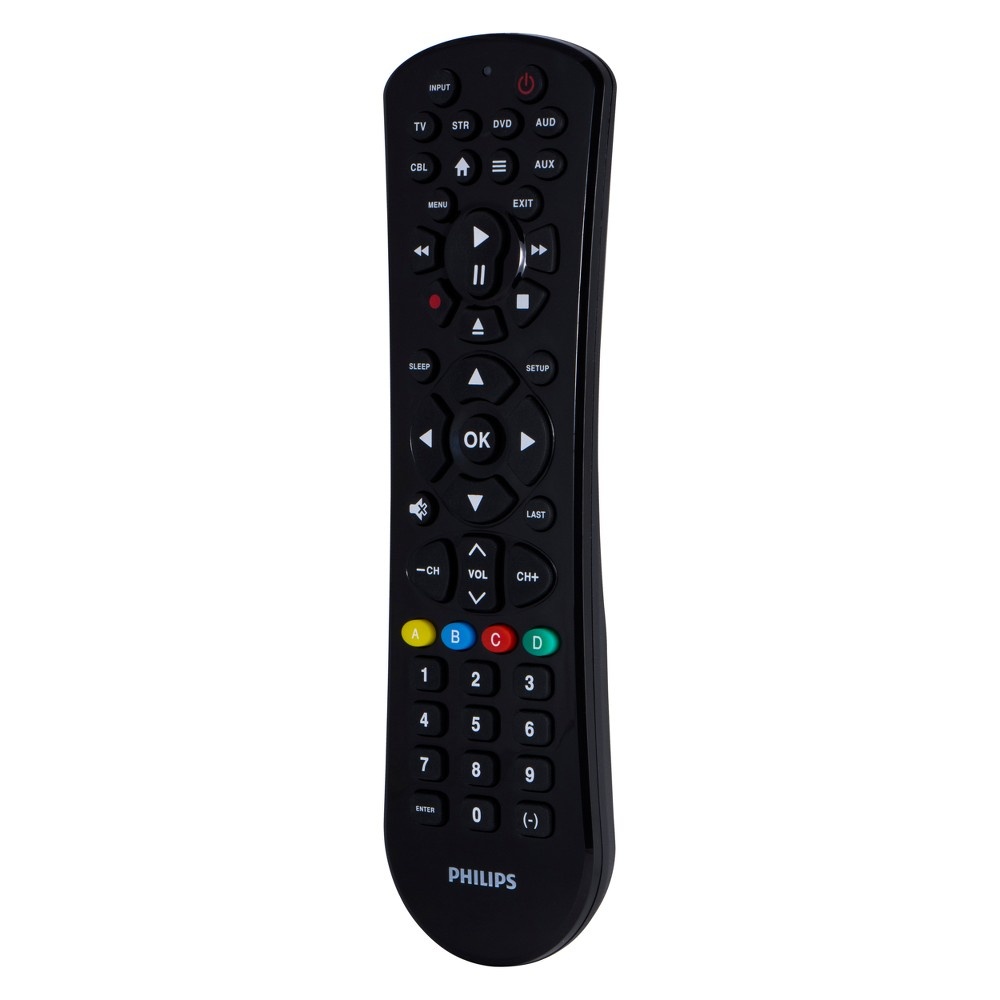 slide 2 of 6, Phillips 6-Device Universal Remote Control - Black, 1 ct