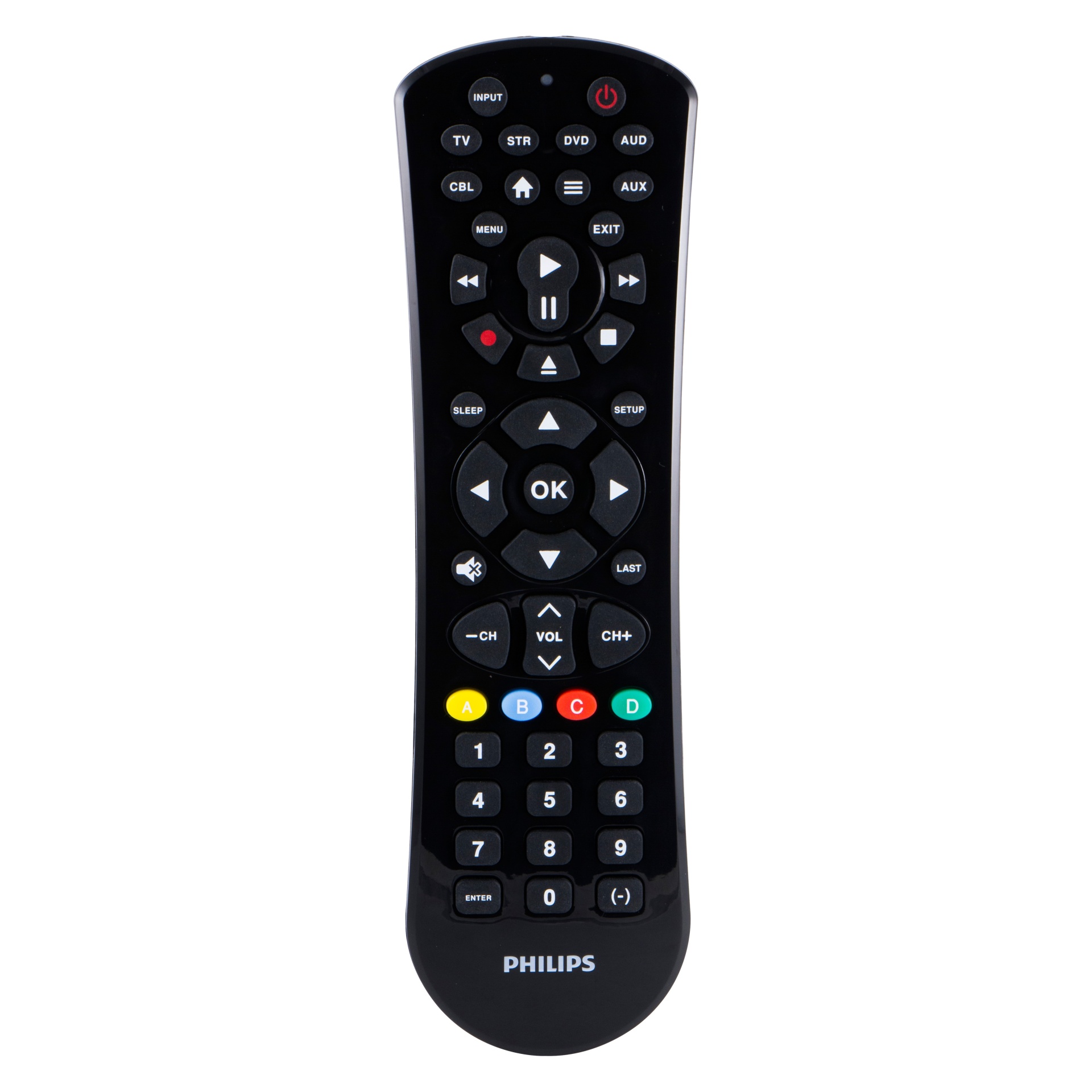 slide 1 of 6, Phillips 6-Device Universal Remote Control - Black, 1 ct