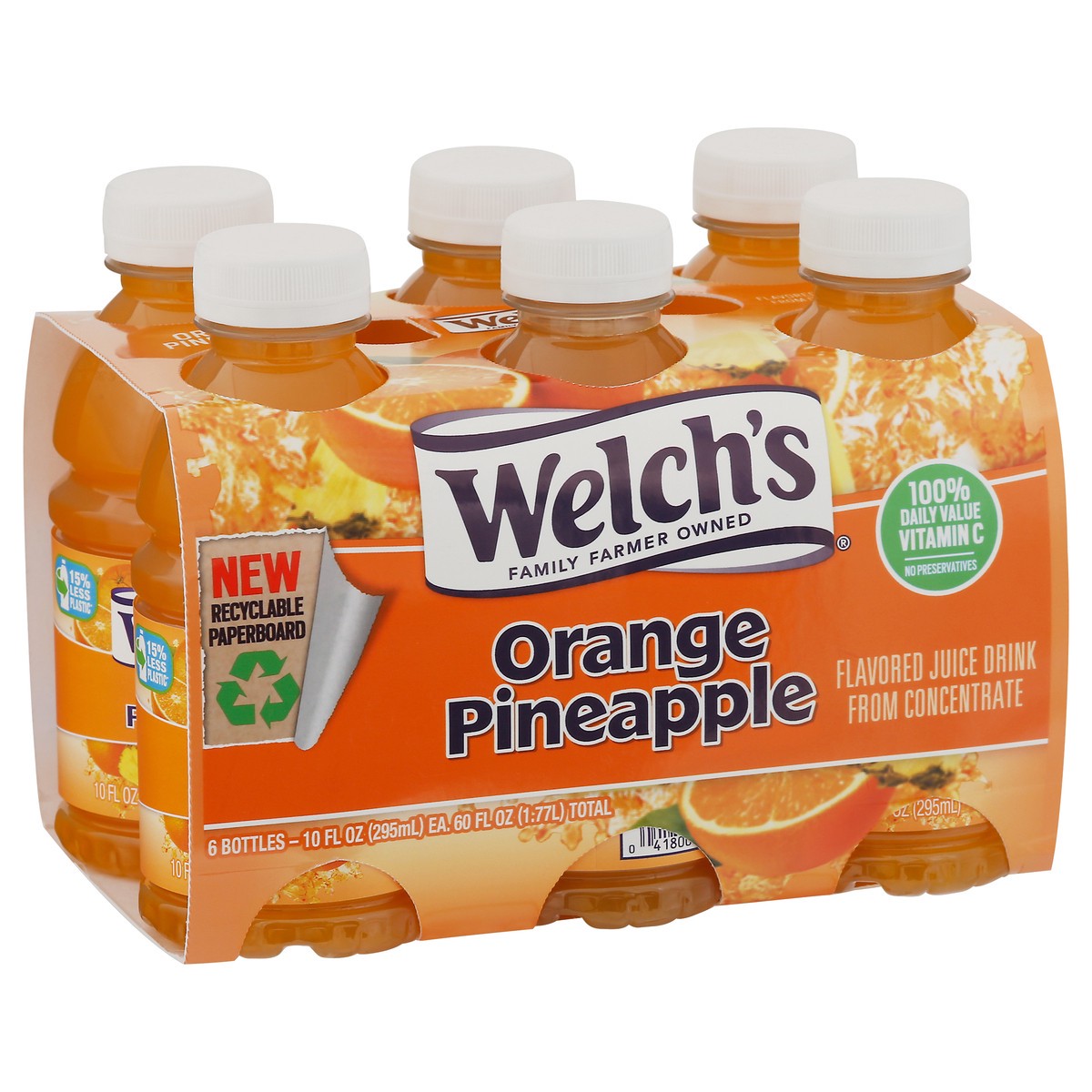 slide 4 of 11, Welch's Orange Pineapple Juice Drink, 10 fl oz On-the-Go Bottle (Pack of 6), 6 ct