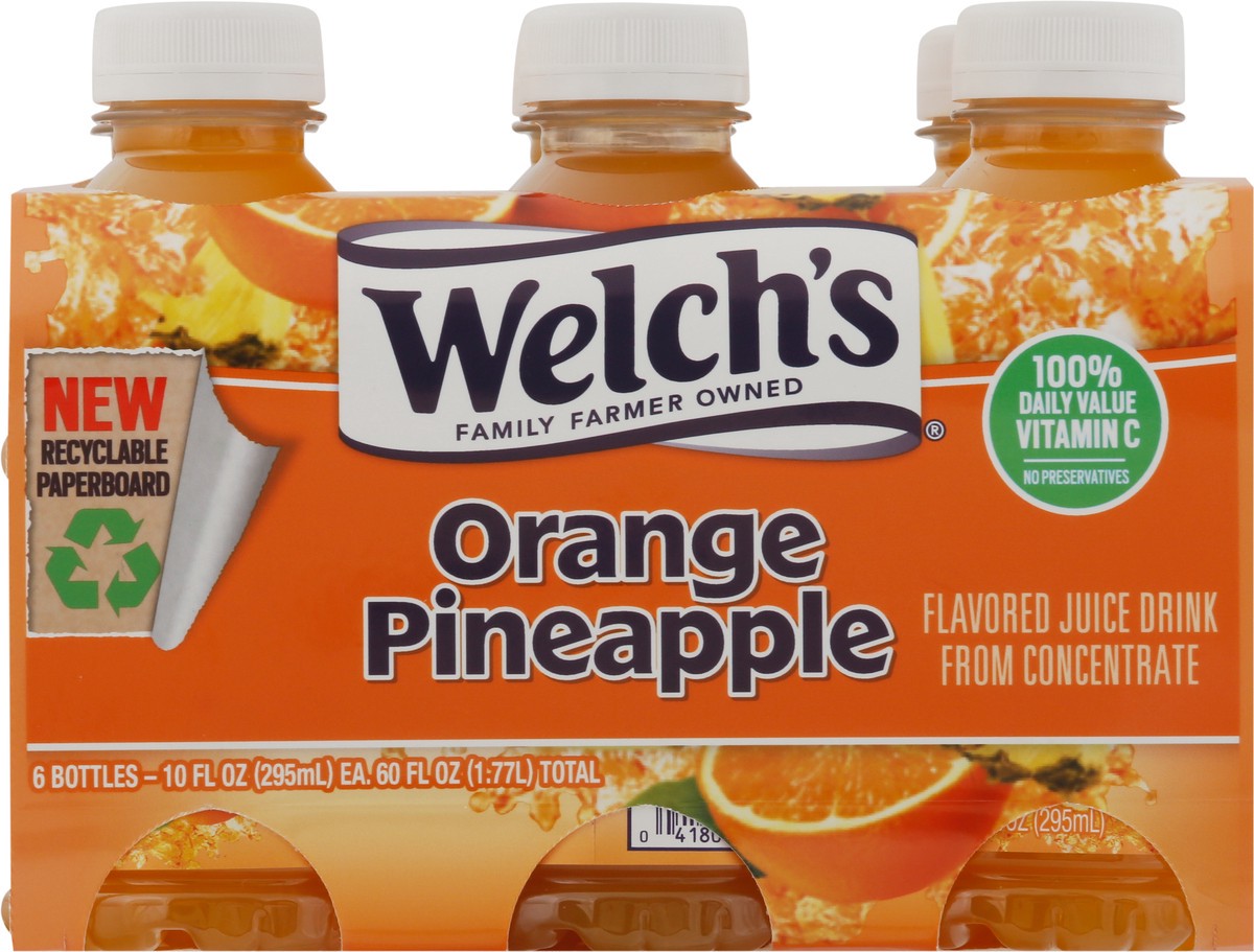 slide 6 of 11, Welch's Orange Pineapple Juice Drink, 10 fl oz On-the-Go Bottle (Pack of 6), 6 ct