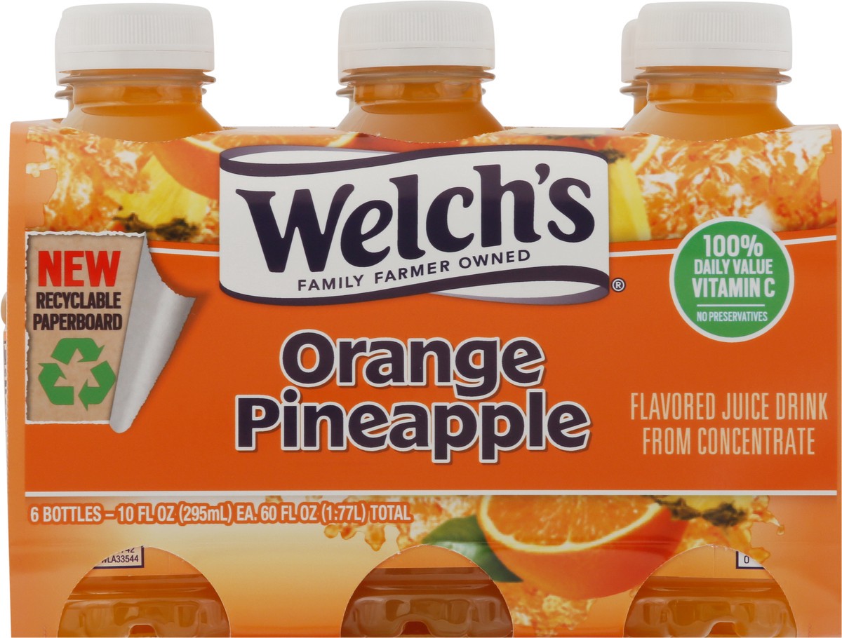 slide 8 of 11, Welch's Orange Pineapple Juice Drink, 10 fl oz On-the-Go Bottle (Pack of 6), 6 ct