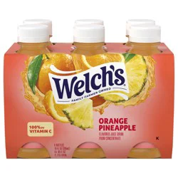 Welch's Orange Pineapple Juice Drink, 6 Pack 10 fl oz Bottles
