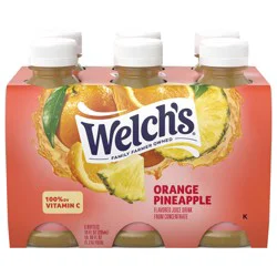 Welch's Orange Pineapple Juice Drink, 10 fl oz On-the-Go Bottle (Pack of 6)