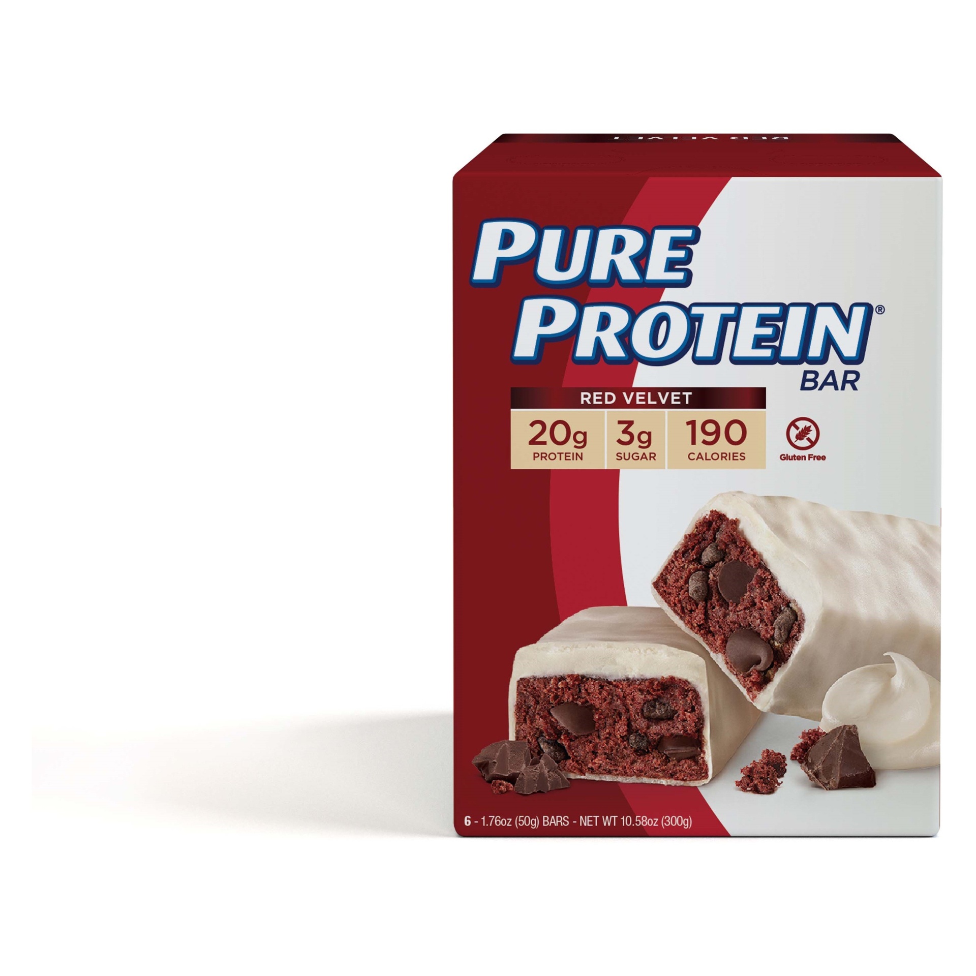 slide 1 of 2, Pure Protein Red Velvet Cake Bars, 6 ct; 1.76 oz