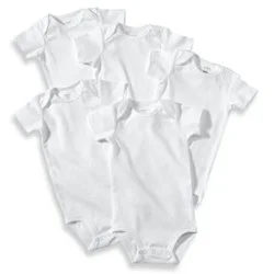 Carter's Size 3M 5-Pack Cotton Short Sleeve Bodysuits In White