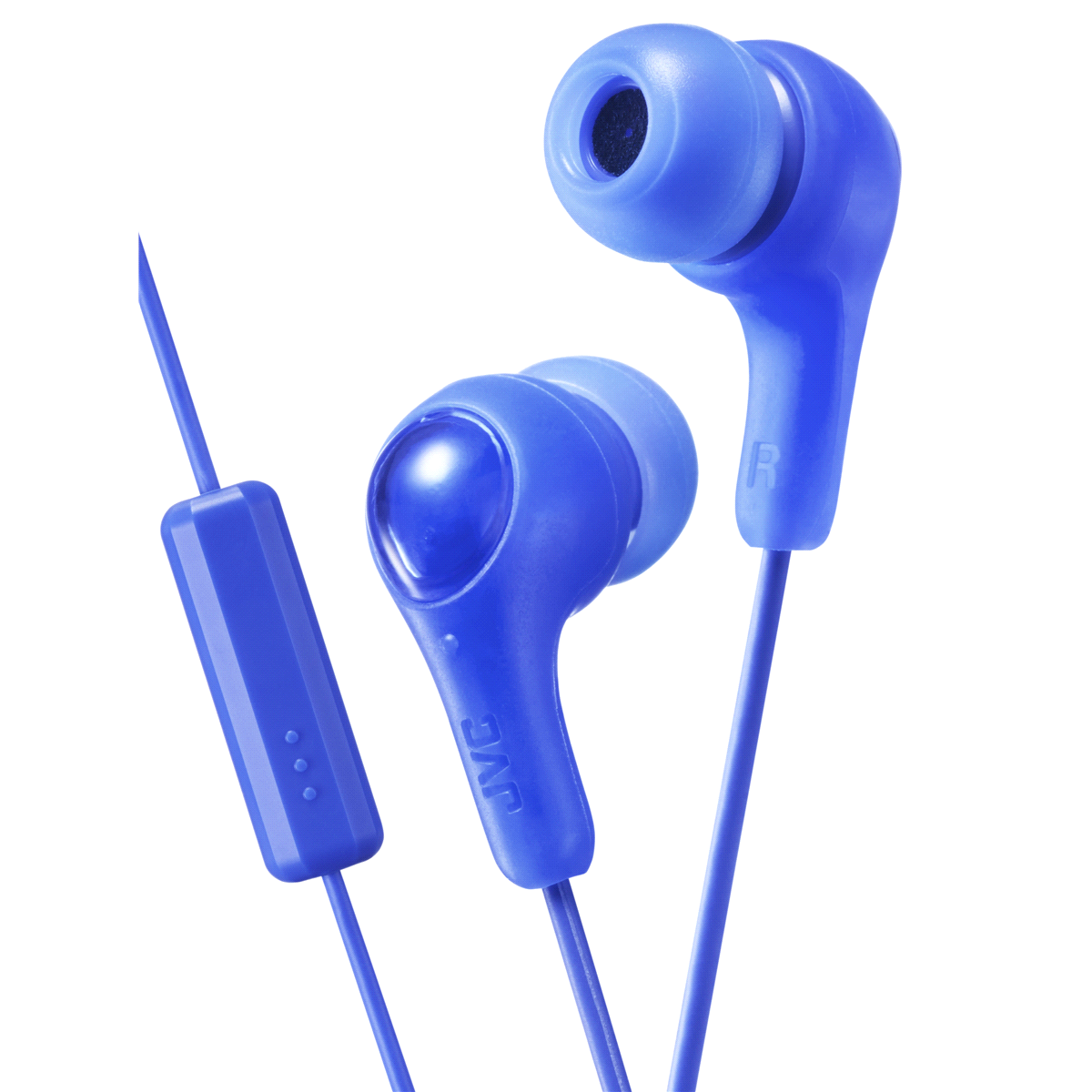 slide 2 of 2, JVC Gumy Plus Inner-Ear Headphones With Mic/Remote - Blue, 1 ct