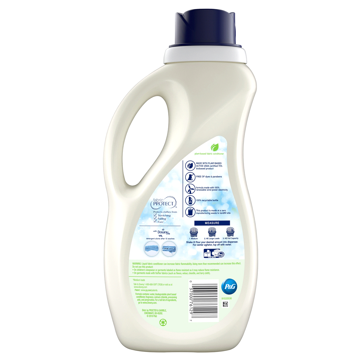 slide 3 of 3, Downy Nature Blends Liquid Fabric Conditioner/Softener, Rosewater & Aloe, 52 Loads, 44 fl oz