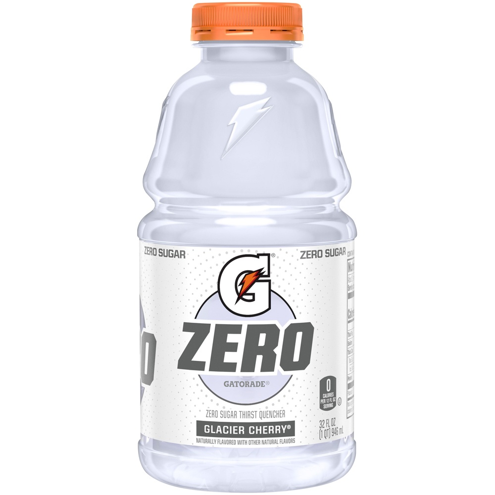 slide 2 of 4, Gatorade G Zero Sugar Glacier Cherry Sports Drink - 32 fl oz Bottle, 32 fl oz