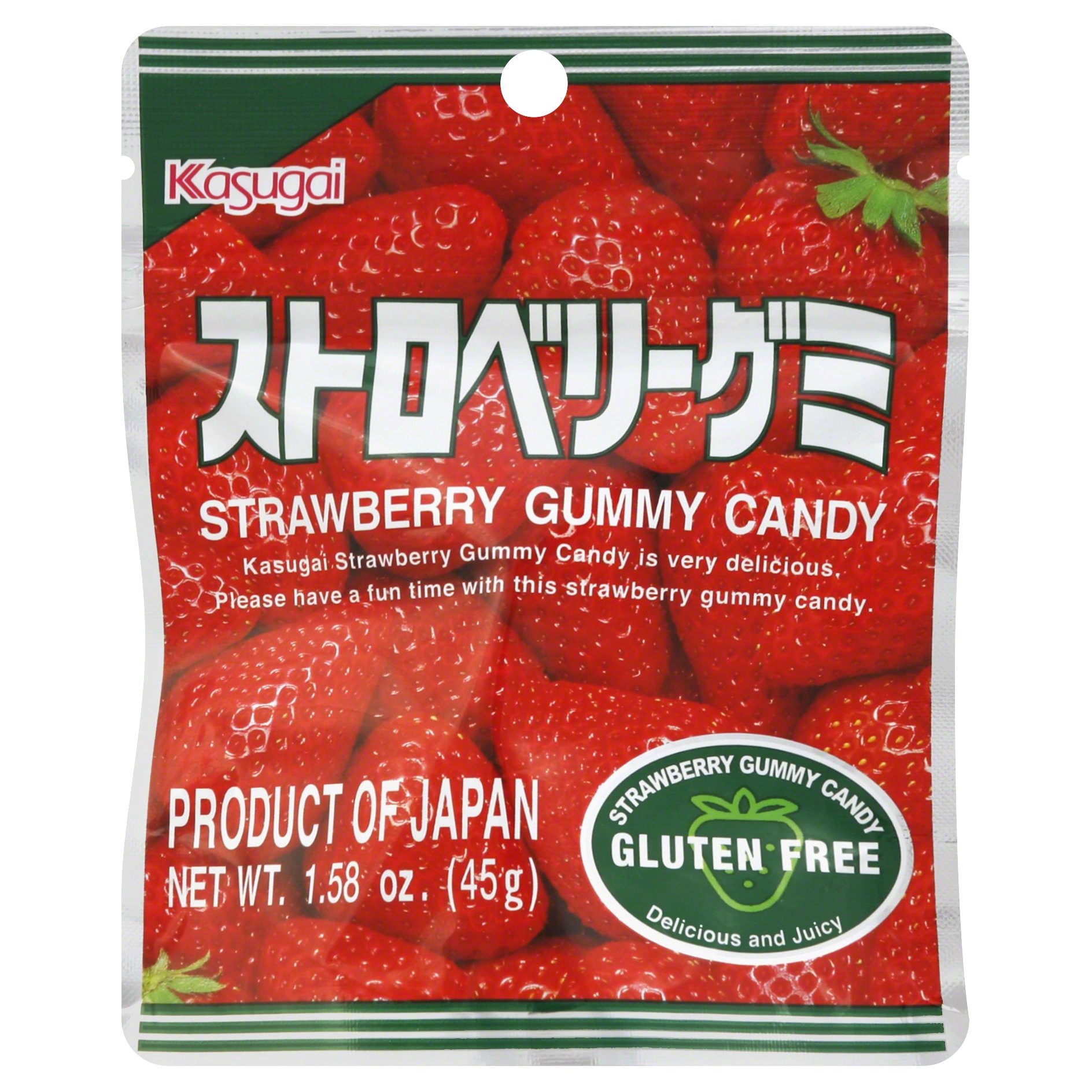 slide 1 of 1, Kasugai Strawberry Gummy Candy, 1.58 oz