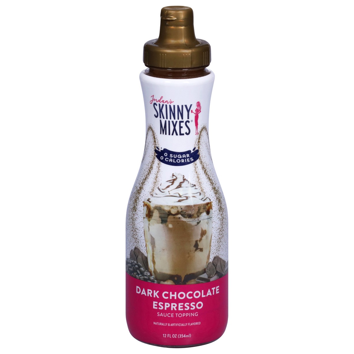 slide 1 of 13, Jordan's Skinny Mixes Sugar Free Dark Chocolate Espresso Sauce, 12 Oz., 1 ct