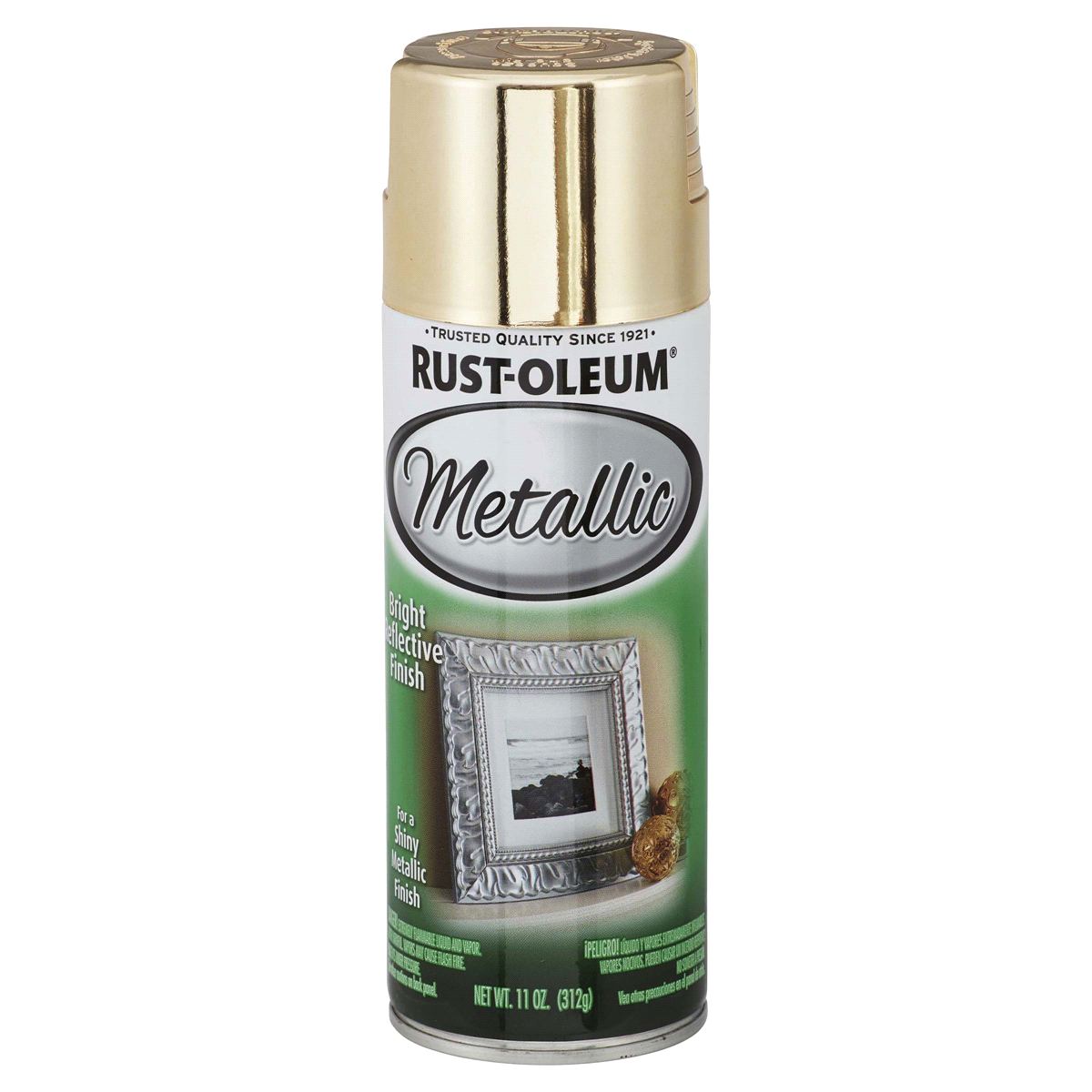 slide 1 of 9, Rust-Oleum Specialty Metallic Spray Paint - 1910830, Gold, 11 oz