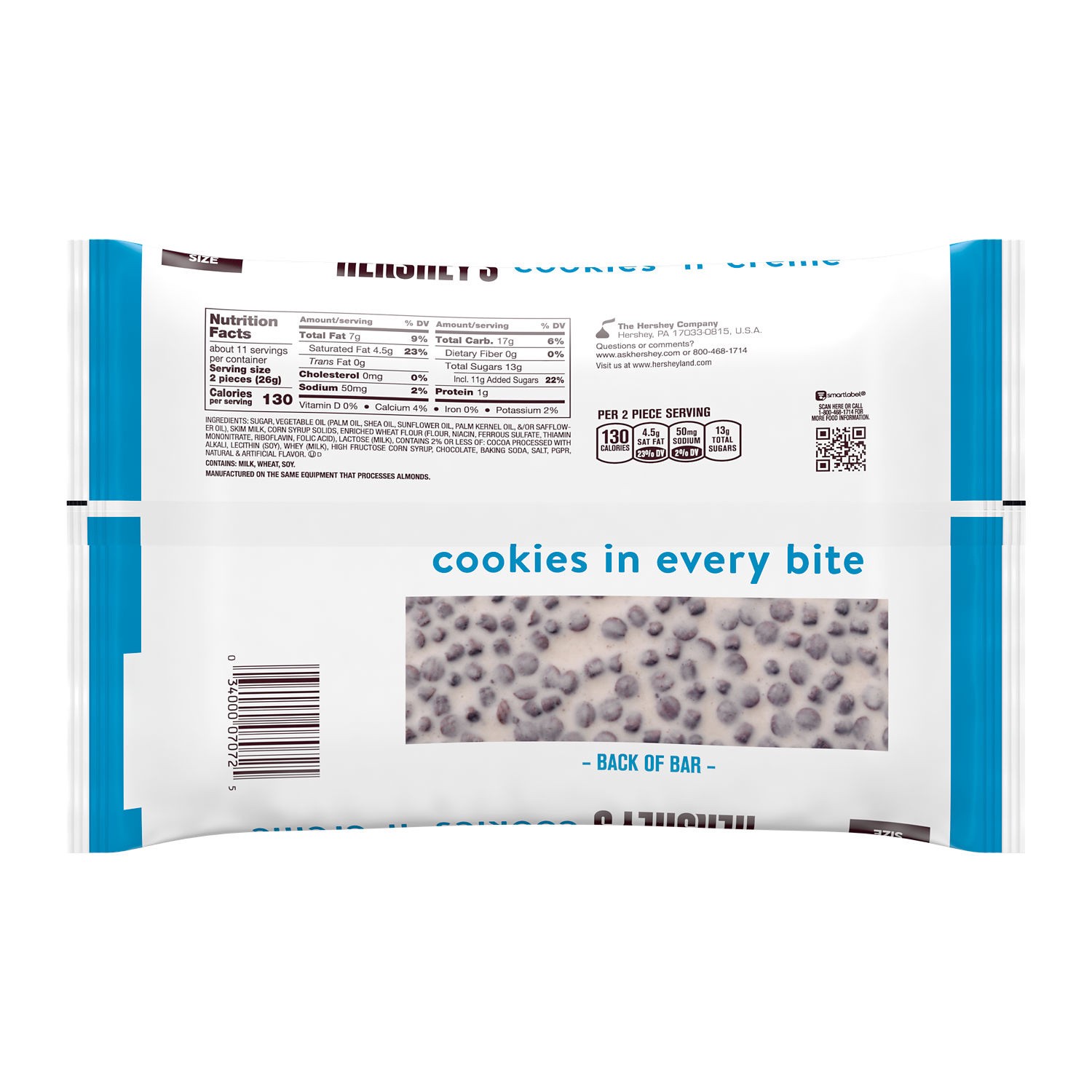 slide 3 of 7, Hershey's Cookies 'n' Creme Snack Size, Halloween Candy Bag, 10.35 oz, 1 ct