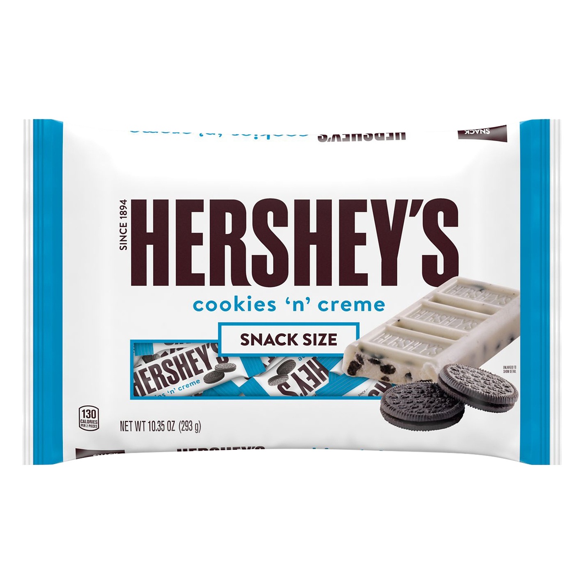 slide 6 of 6, Hershey's Cookies 'n' Creme Snack Size Candy Bars, 10 oz