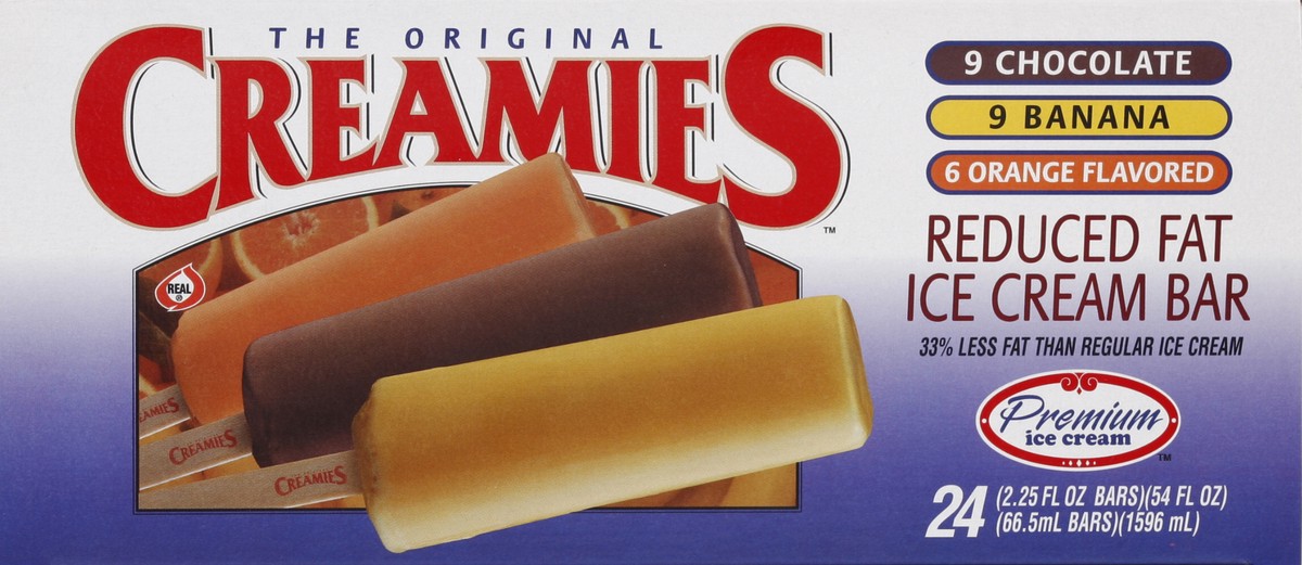 slide 2 of 4, Creamies Assorted Flavors Ice Cream Bars, 24 ct