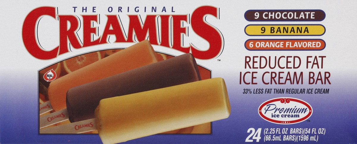 slide 4 of 4, Creamies Assorted Flavors Ice Cream Bars, 24 ct