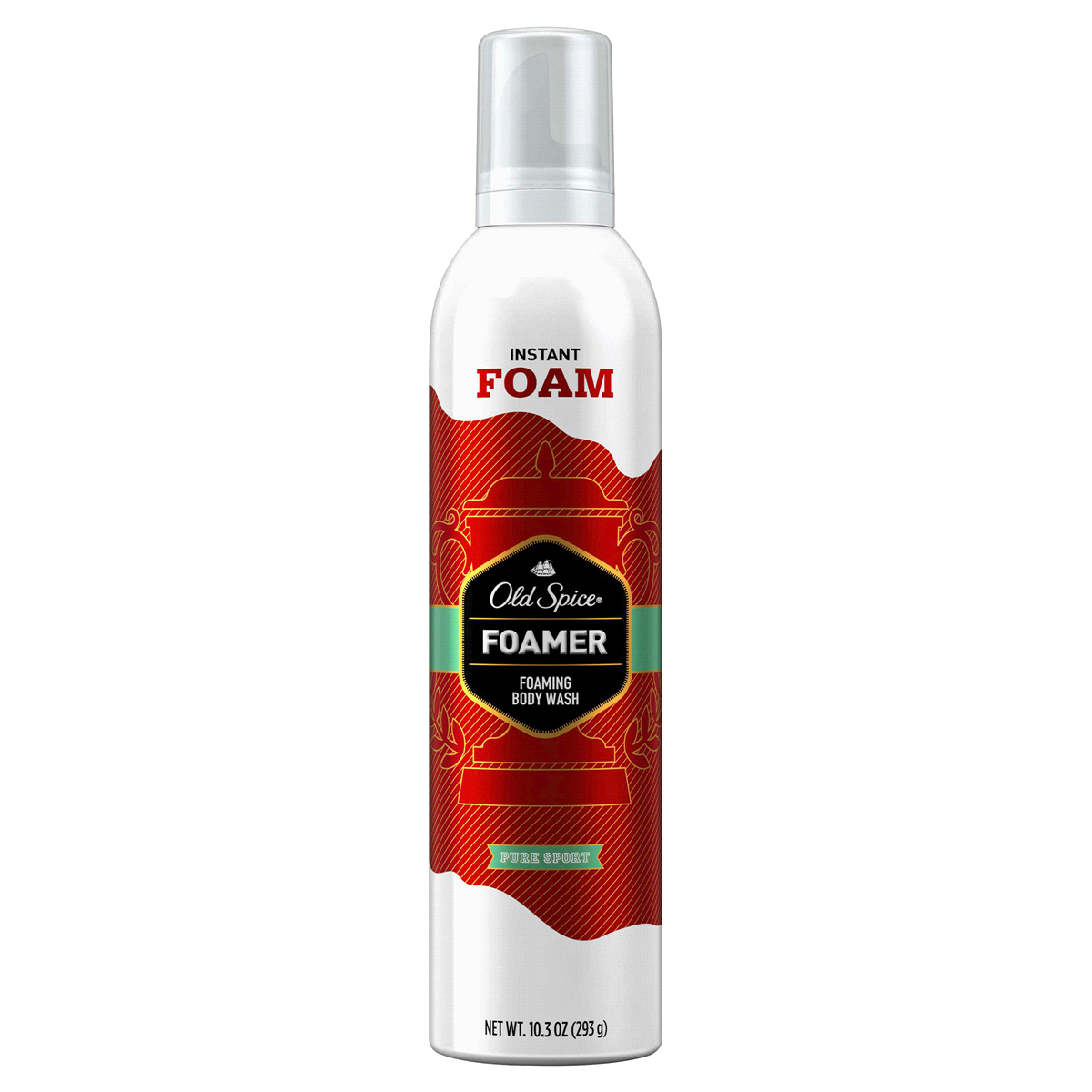 slide 4 of 4, Old Spice Foamer Body Wash Pure Sport, 10.3 oz