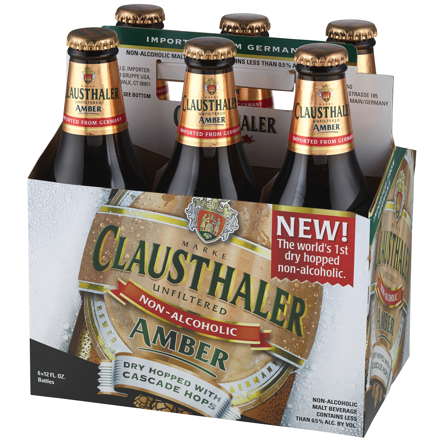 slide 1 of 1, Clausthaler IPA Non-Alcoholic Beer 6 Bottles, 6 ct; 12 oz