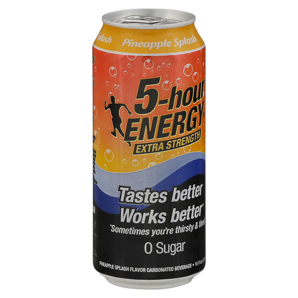 slide 4 of 9, 5-Hour Energy Extra Strength Pineapple Splash Flavor Carbonated Beverage 16 fl oz, 16 fl oz