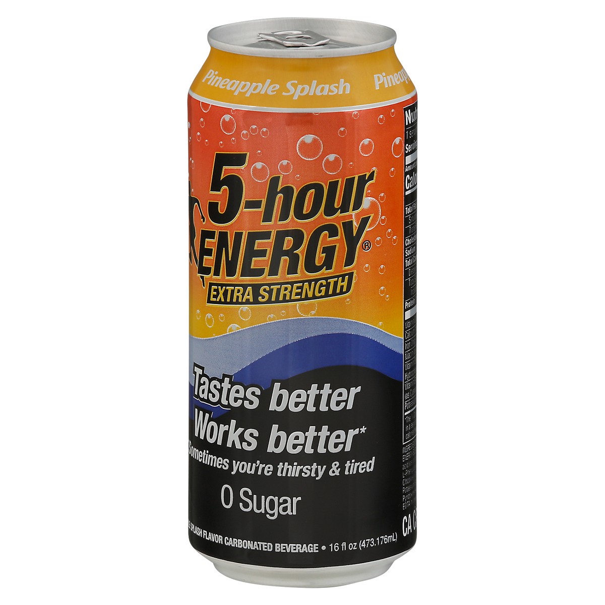 slide 3 of 9, 5-Hour Energy Extra Strength Pineapple Splash Flavor Carbonated Beverage 16 fl oz, 16 fl oz