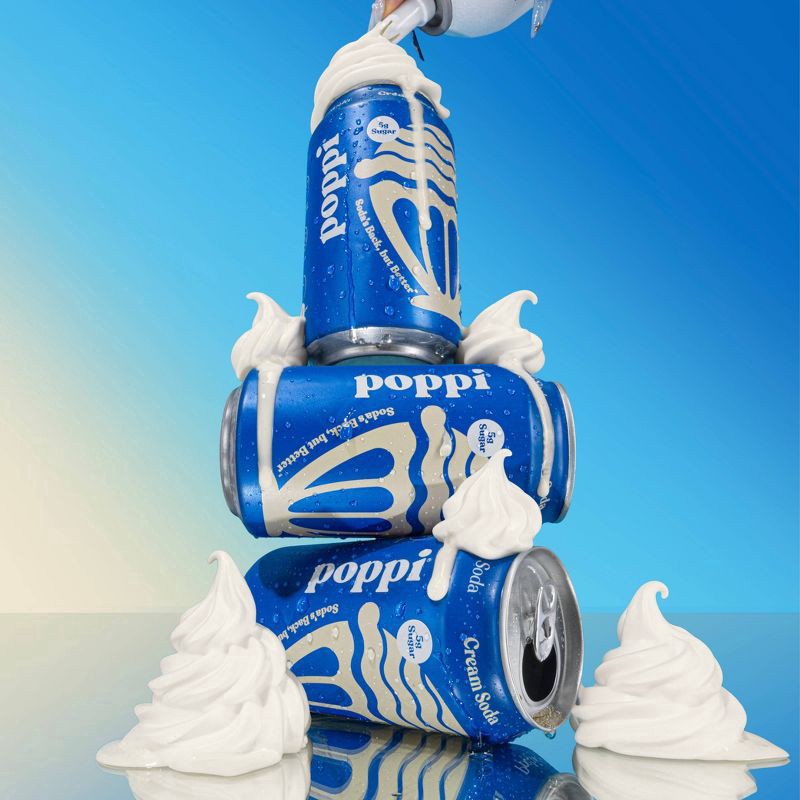 slide 2 of 5, Poppi Cream Prebiotic Beverage Soda- 12 fl oz, 12 fl oz