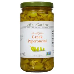 Jeff's Garden Sliced Golden Greek Peperoncini, 12 fl oz