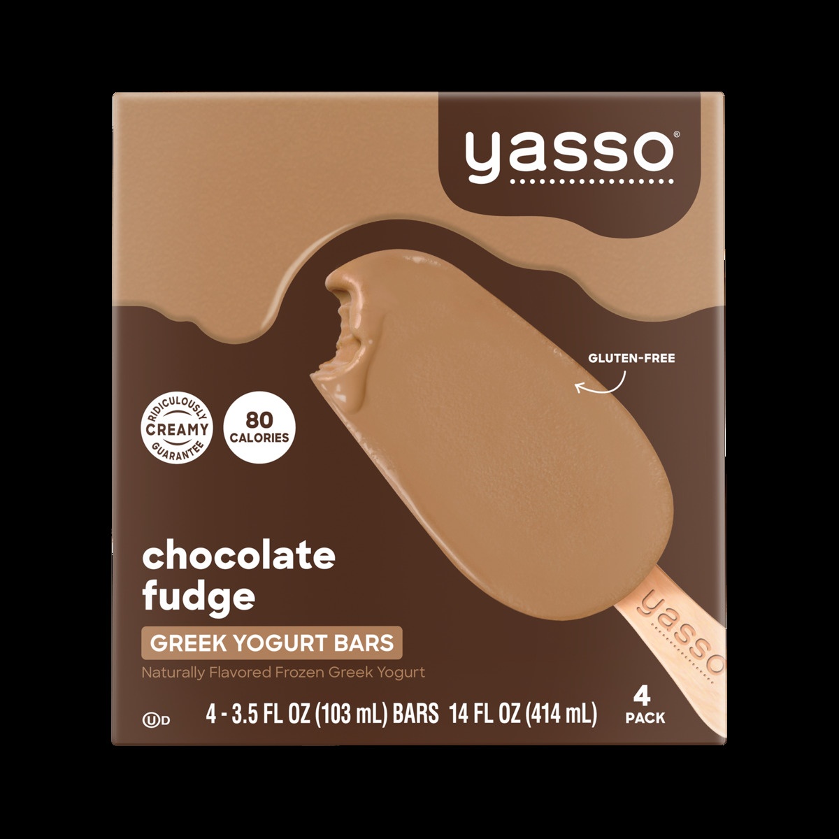 Yasso Chocolate Fudge Frozen Yogurt Bar 4 ct; 3.5 fl oz Shipt