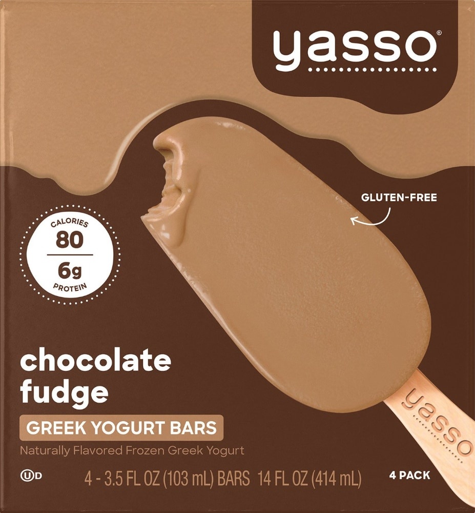 Yasso Chocolate Fudge Frozen Yogurt Bar 4 ct; 3.5 fl oz Shipt