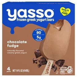 Yasso Frozen Greek Yogurt Bars Chocolate Fudge Bars 3.5fl oz bars