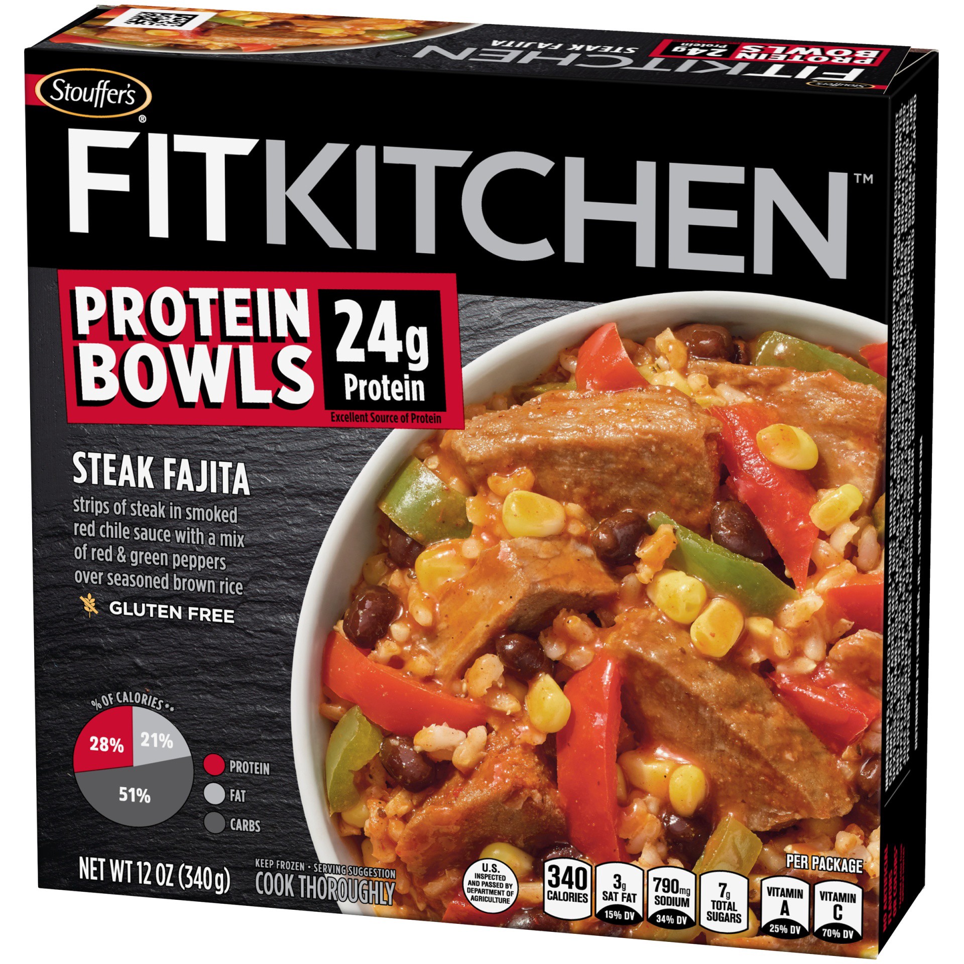 slide 2 of 10, Stouffer's Fit Kitchen Steak Fajita, 13.25 oz