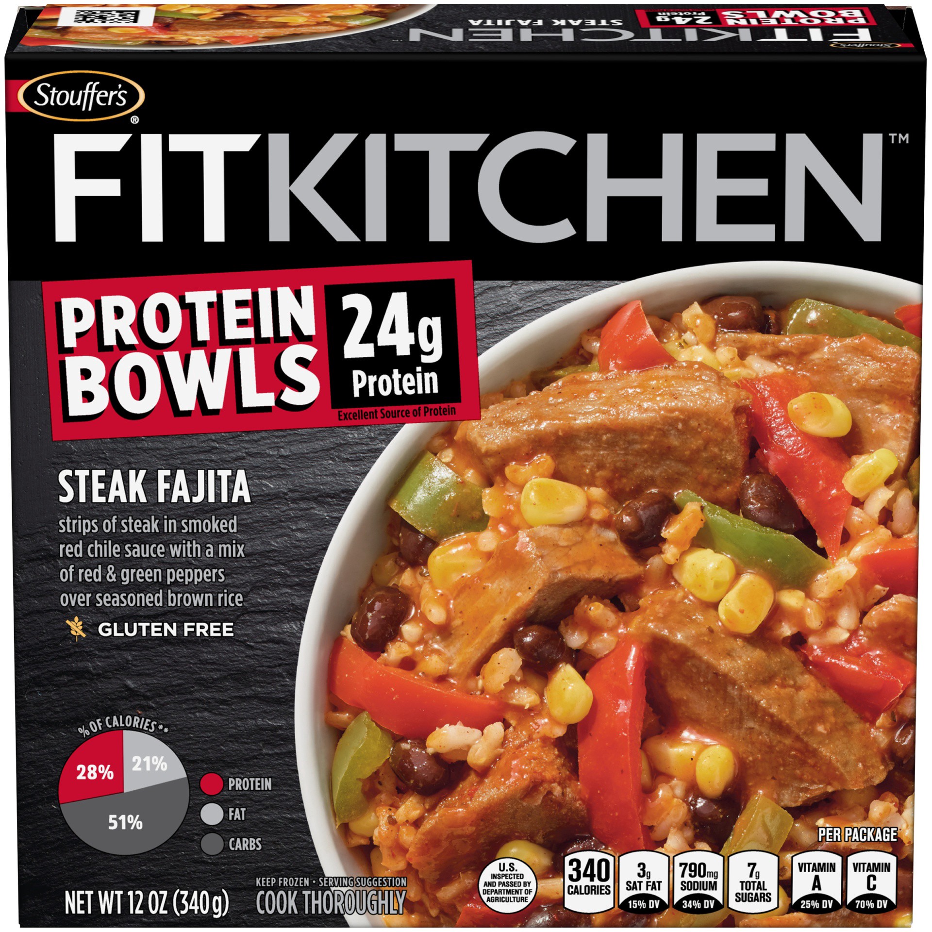 slide 4 of 10, Stouffer's Fit Kitchen Steak Fajita, 13.25 oz