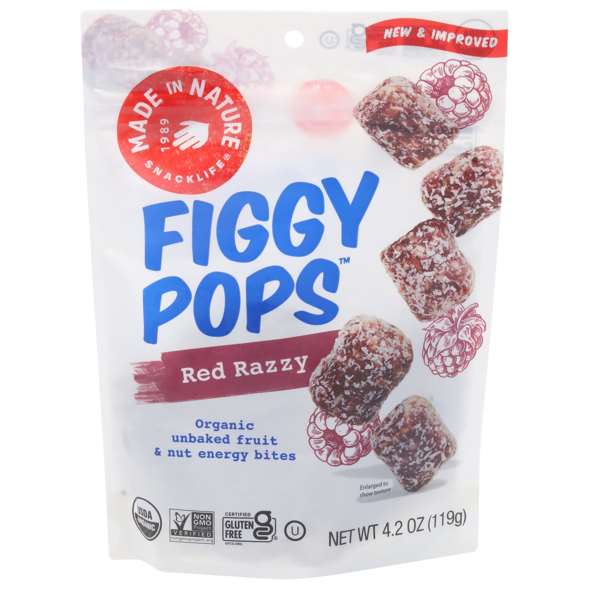 slide 1 of 9, Made in Nature Figgy Pops Organic Red Razzy Energy Bites 4.2 oz, 4.2 oz