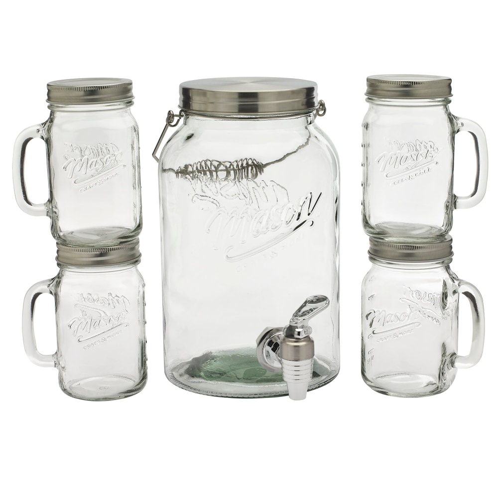 slide 1 of 1, Mason Craft & More Glass Drinkware Set - Clear, 5 ct