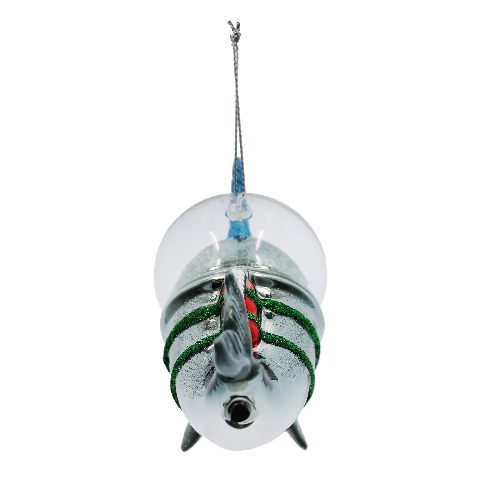 slide 2 of 4, 5.25" Narwhal In Space Glass Ornament By Ashland, 5.25 in x 2.25 in x 3.5 in