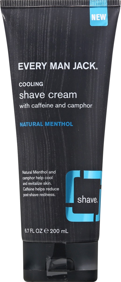 slide 6 of 9, Every Man Jack Menthol Shave Cream Menthol, 6.7 fl oz