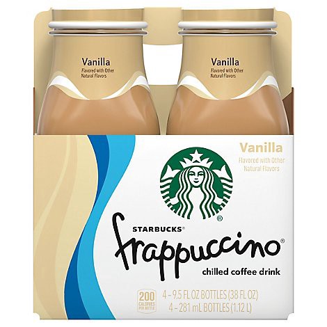 slide 1 of 1, Starbucks Frappuccino Coffee Drink Chilled Vanilla - 4-9.5 Fl. Oz., 38 fl oz