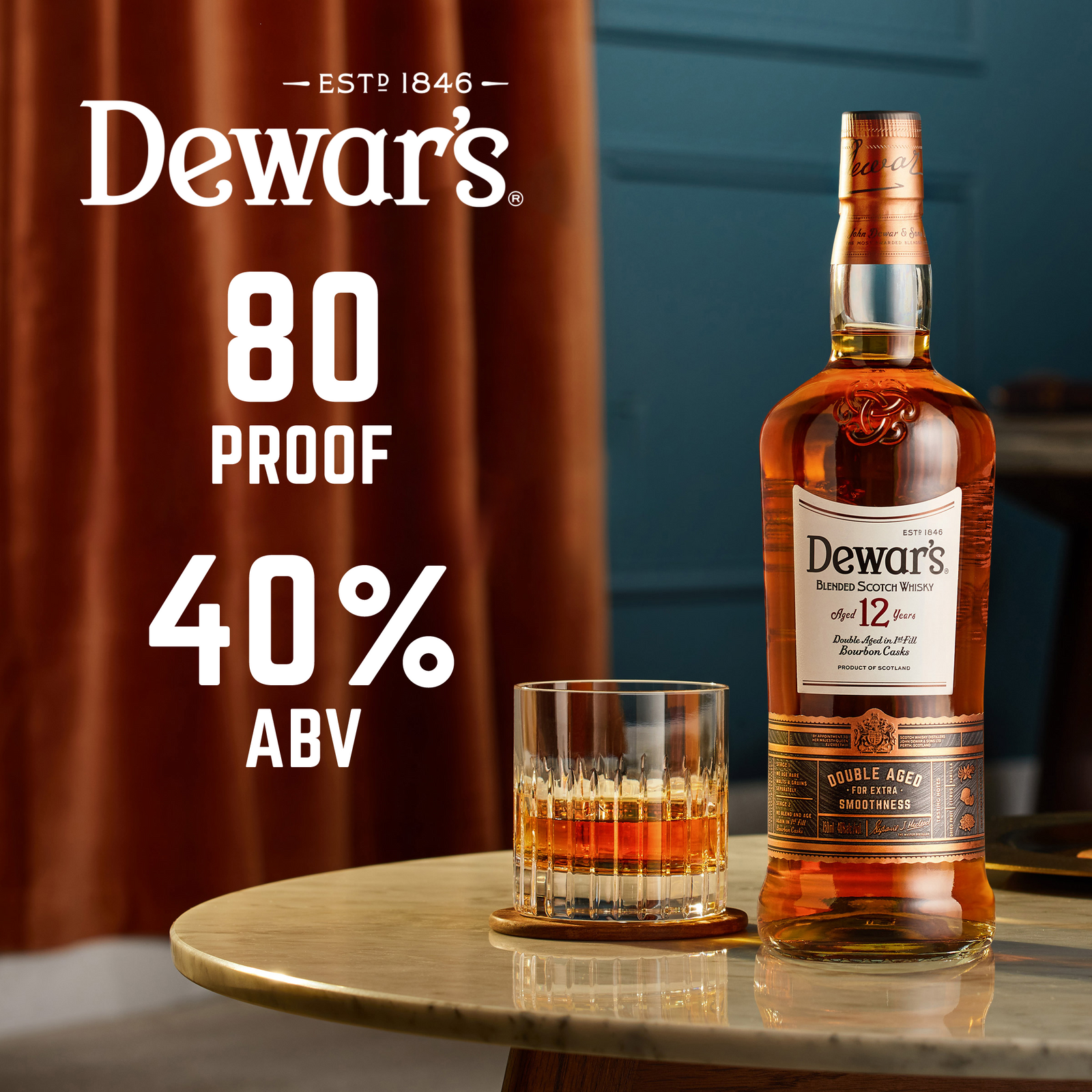 slide 5 of 5, Dewar's DewarS 12 Year Old Blended Scotch Whisky 40% 100Cl/1L, 1 liter