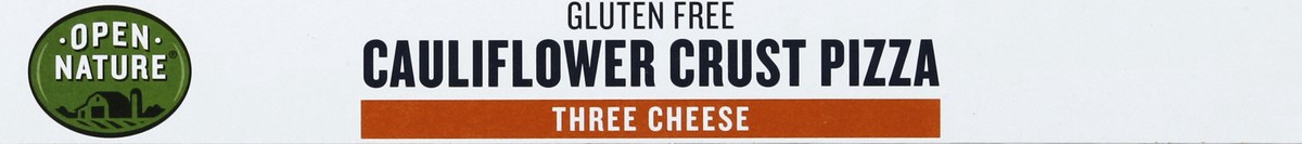 slide 7 of 7, Open Nature Cauliflower Crust Pizza, Gluten Free, Three Cheese, 10.2 oz