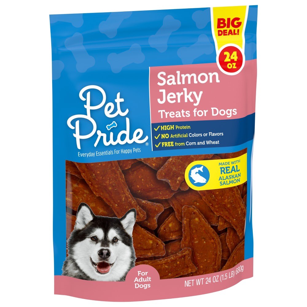 slide 2 of 2, Pet Pride Salmon Jerky Treats For Dogs, 24 oz